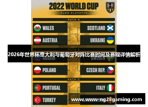 2026年世界杯意大利与葡萄牙对阵比赛时间及赛程详情解析